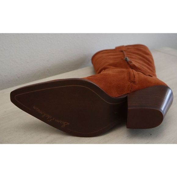 Sam Edelman I2733L2700 Women's Sz 7M Brown Rust Suede Jamie Western Boots - Picture 12 of 12